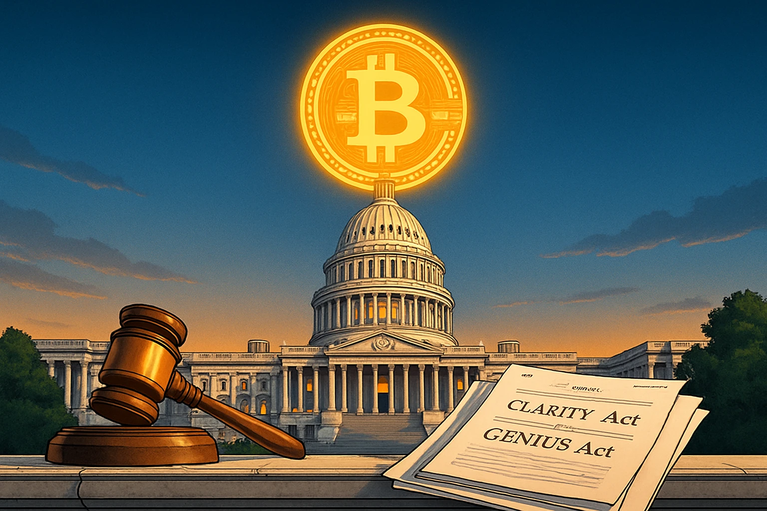 里程碑！美國通過三項加密貨幣法案：GENIUS穩定幣、Clarity監管、反CBDC法送交川普簽署
